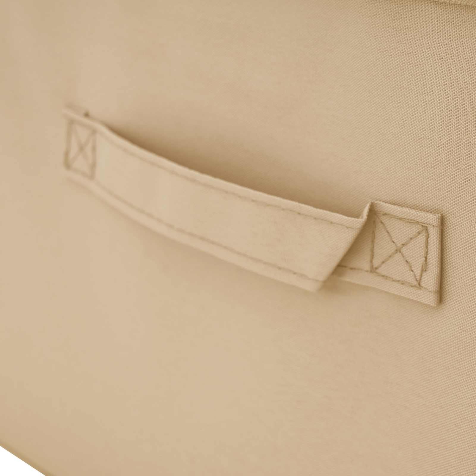 Gecheer Aufbewahrungsbox 6 pcs Creme 43 x 34 x 23 cm Vliesstoff, Unterbett Faltbare Kleiderbox mit Reißverschluss & Deckel für Kleiderschrank Bettkasten42024601