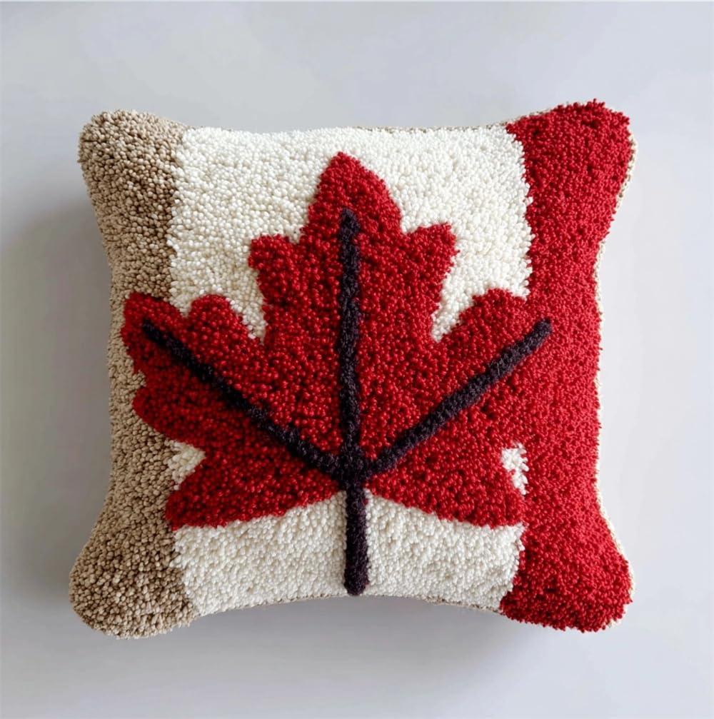 kitphoenix Latch Hook Kits for Adults Beginners Maple Leaf