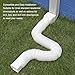 2 Pack Flexible Rain Gutter Downspout Extensions,Drain Downspout Extender,Gutter Extension Flexible,Down Spout Drain Extension Pipes,Extendable from 21 to 60 Inches (White)