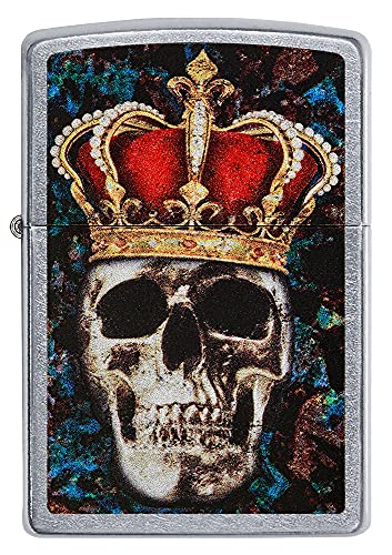Zippo Skull King Encendedor de Bolsillo Cromado miniatura 2