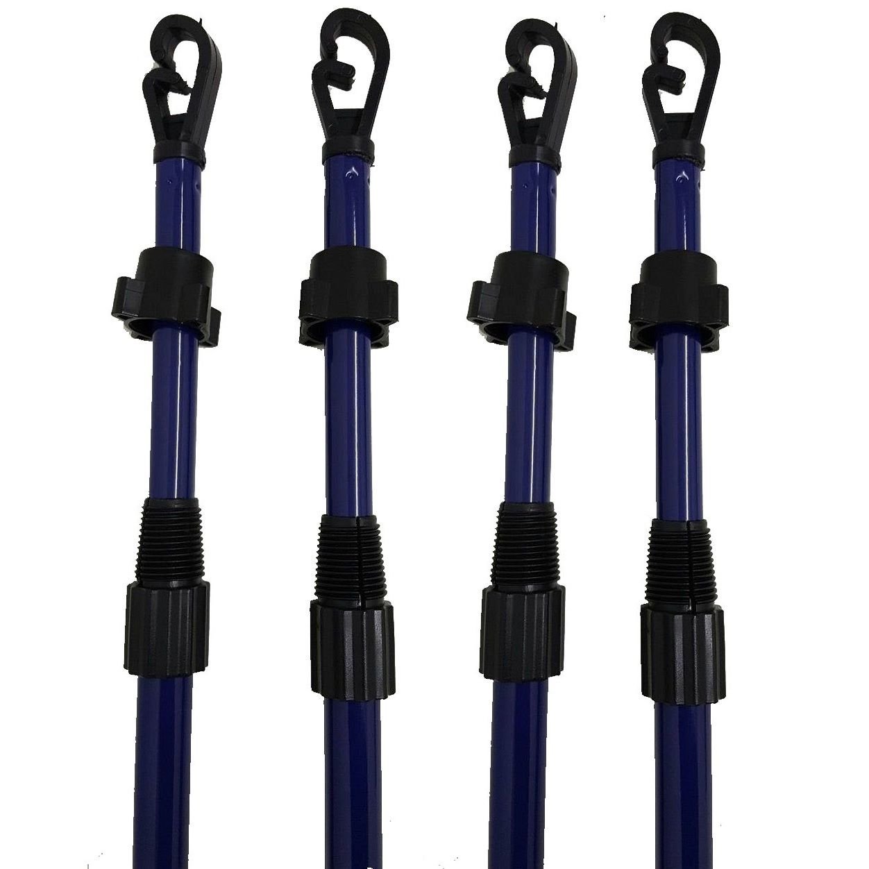 Kingfisher Blue 2.4M Metal Heavy Duty Washing Line Prop Telescopic Home Garden Pole Clothing Laundry Support (4)