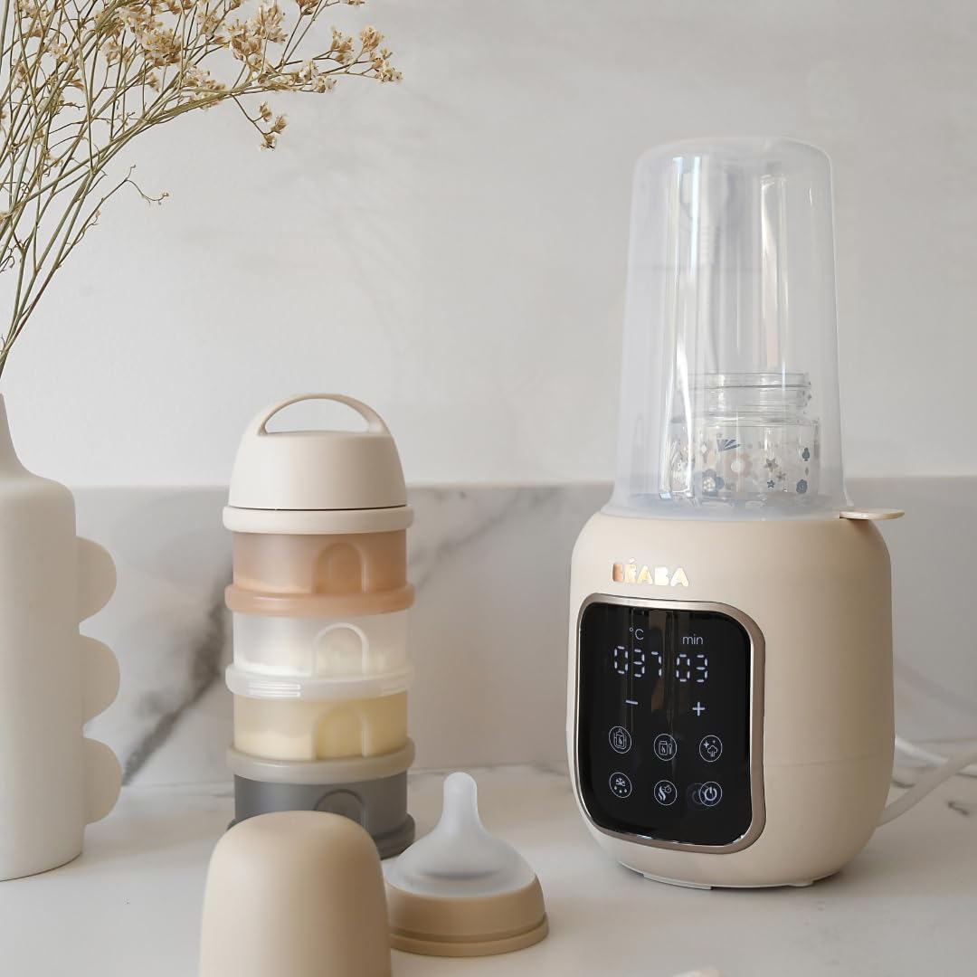 BÉABA, Scaldabiberon/Sterilizzatore, Scaldlatte Materno/Infantile, Multifunzione: 5 Modalità, Bagnomaria, Scaldapappe, Scongelamento, Modalità Rapida, Modalità Sterilizzazione, Multi Milk, Argilla