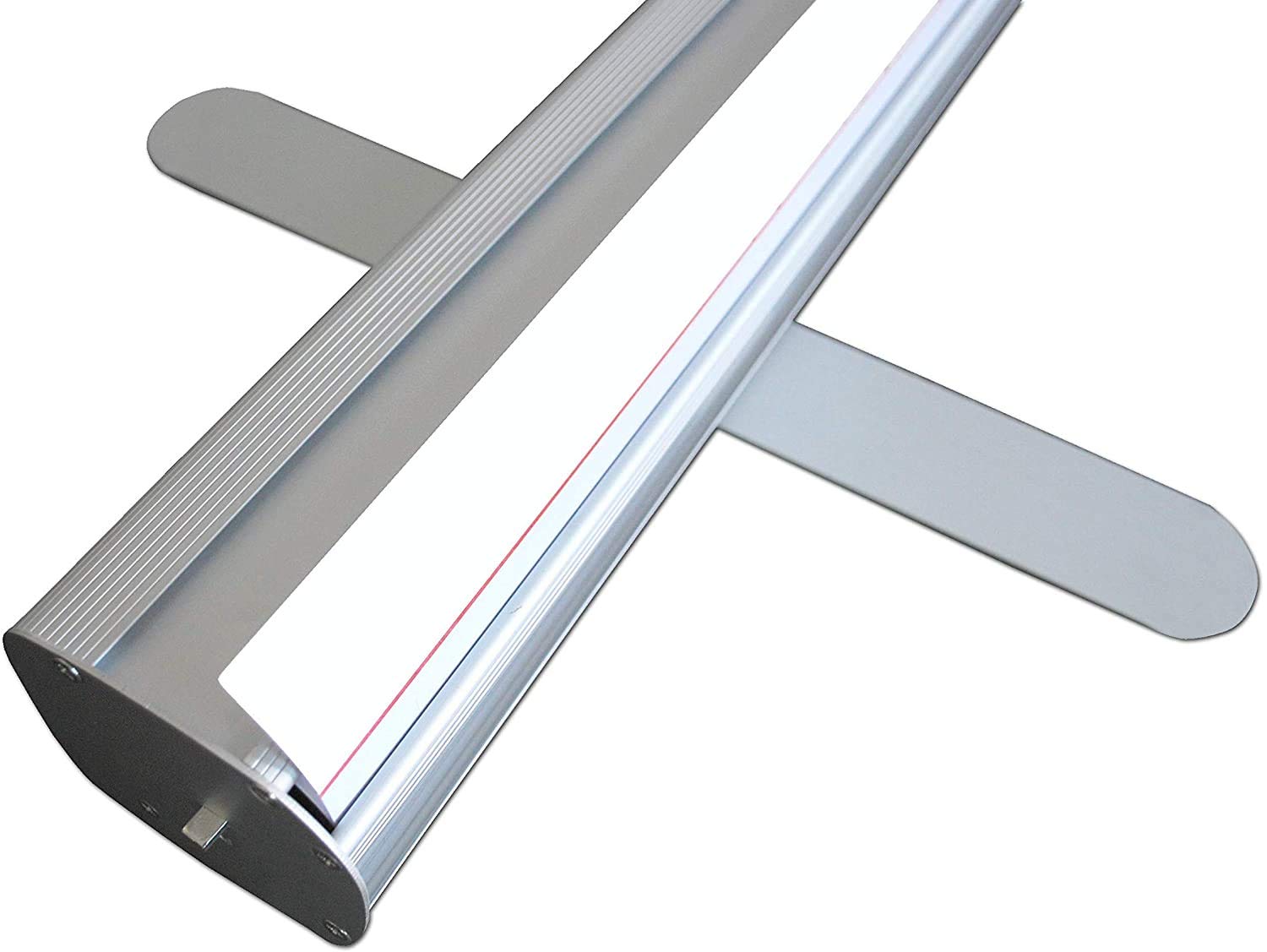 Roll Up Premium 85x200cm inklusive Banner und Druck, einseitiges Alu Roll-Up, Silber eloxiert, inkl. Tragetasche, Bannerdisplay Werbebanner Aufsteller für Werbung in 24h versandfertig