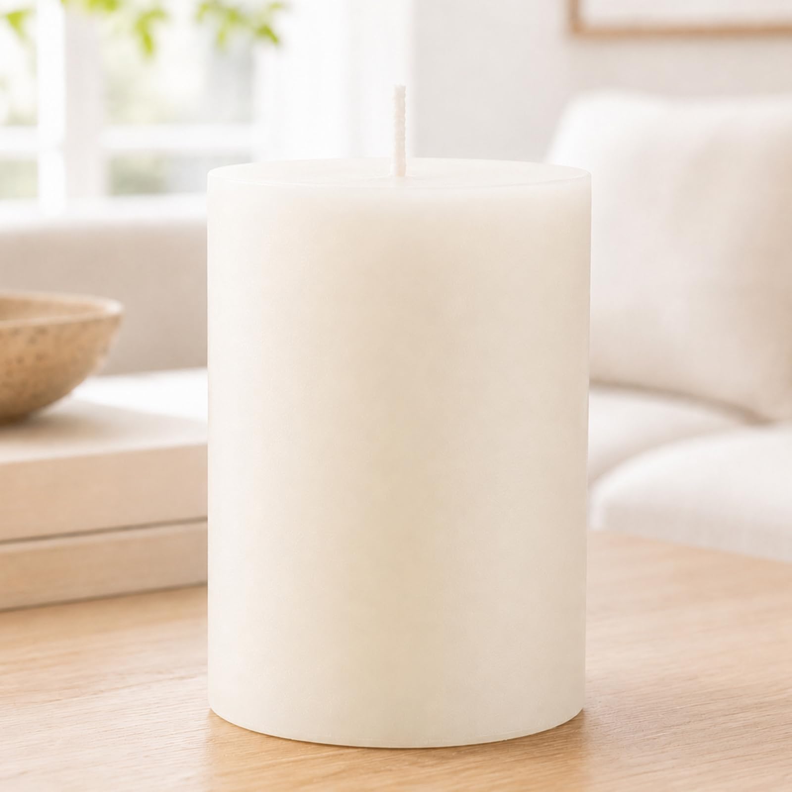 Velas de cera de abeja, velas blancas de cera de abeja, velas de cera de abejas para el hogar, 2 x 3 pulgadas, velas de cera 100% pura