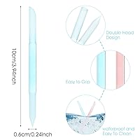 Vista 5 de Sibba 2 unidades de empujador de cutículas de uñas, removedor de cutículas de vidrio, recortador de barra reutilizable de doble extremo, lima