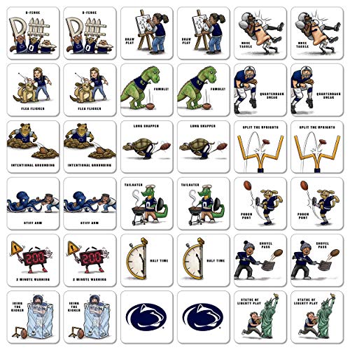 Image of YouTheFan NCAA Officially-Licensed Memory Match Game - Humorous, Team-Specific, Original Hand-Drawn Artwork, Fun for the Whole Family, for Fans Young and Old