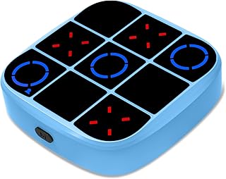4-in-1 Electronic Handheld Tic-Tac-Toe Bolt Game: Portable Puzzle Console for Travel and Memory Growth