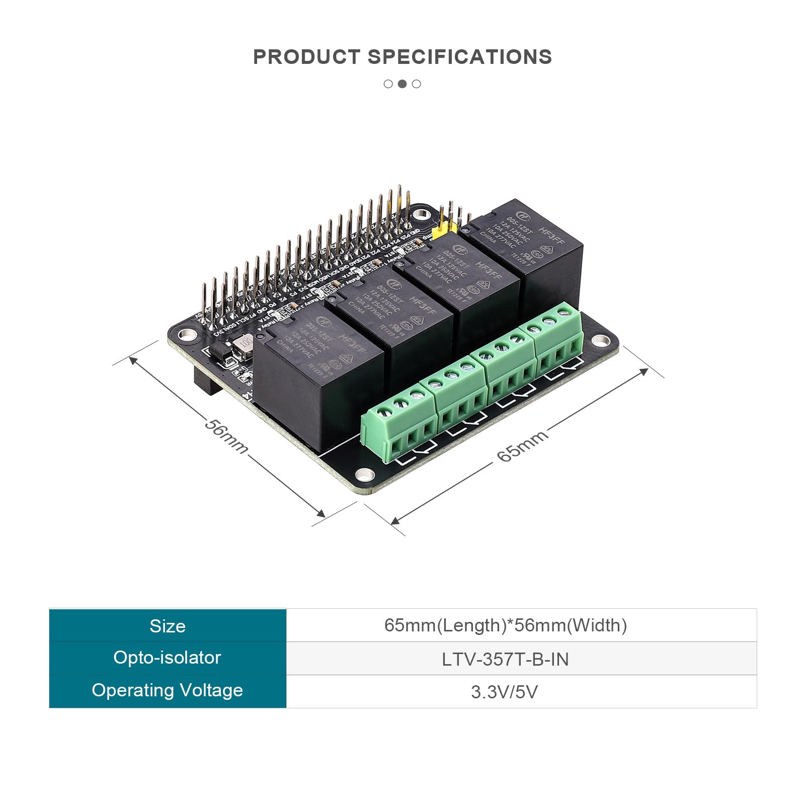 Cappellino relè a 4 canali per computer a scheda singola Raspberry Pi | Isolamento dell'accoppiatore ottico, doppia alimentazione 3.3V/5V, 4 canali indipendenti, codici demo Python/C