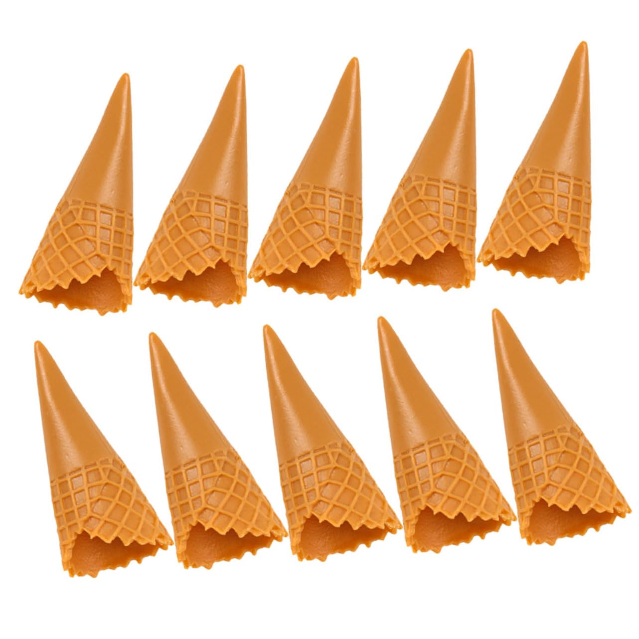 Toyvian 12 Pezzi Coni Gelato Finti In PVC – Mini Cialde Artificiali Per Casa Delle Bambole E Decorazioni