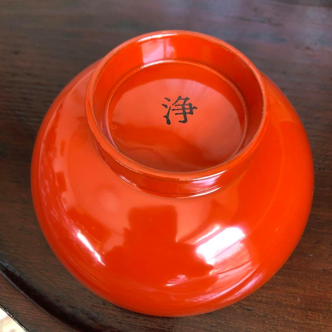浄法寺塗 お椀2客 朱漆 坂田漆器店 天然木