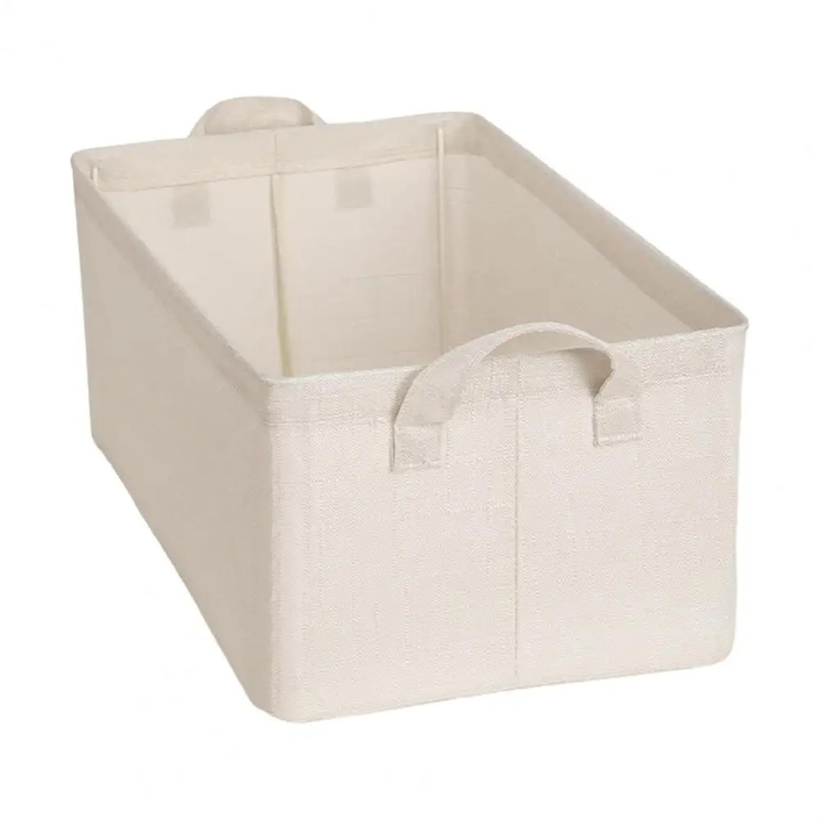 CGUOHU 6PCS Foldable Cotton Storage Box With Reinforced Handles Clothing Basket Closet Organization Solution For Wardrobe Storage(WHITE)