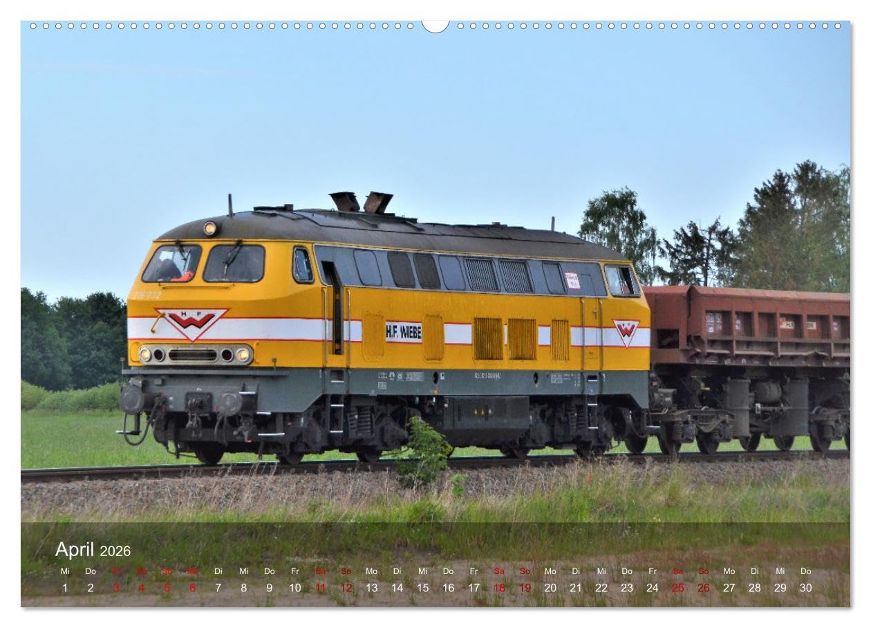 Diesel-Loks (Wandkalender 2026 DIN A2 quer), CALVENDO Monatskalender: Die pure Eisenbahnnostalgie! (CALVENDO Mobilitaet)