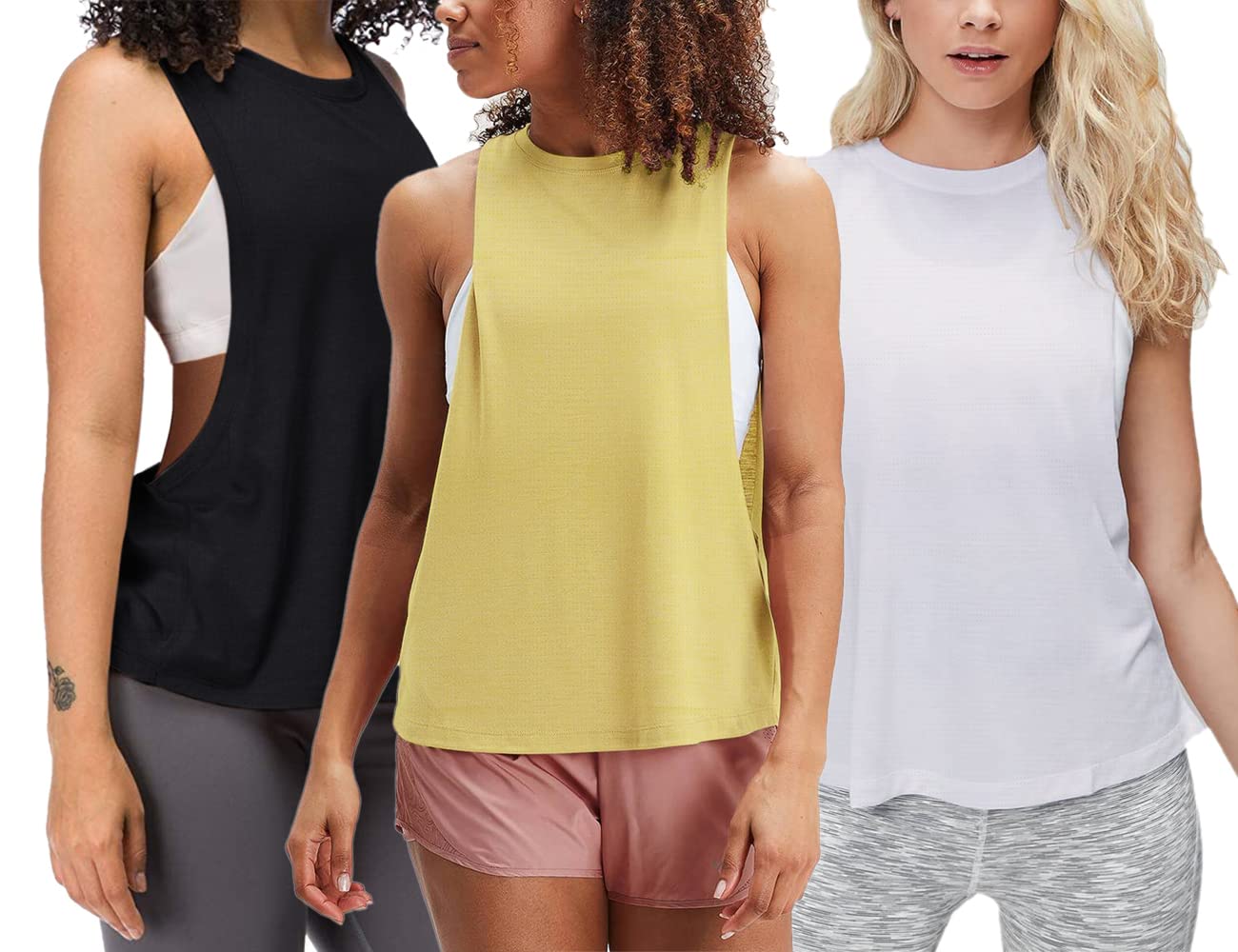 Mujer Ejercicio Aptitud física Camisetas sin mangas recortado Sin mangas Gimnasia Yoga Corriendo Atlético Camisas — view 11