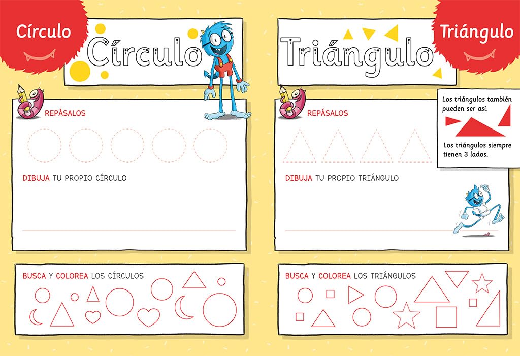 Escuela de Monstruos. Cuaderno de actividades - Aprende las FORMAS - Imagen 2