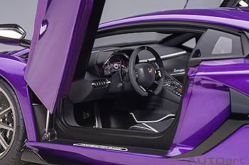 北箱　ミニカーランボルギーニ アヴェンタドール パープル airs_79242