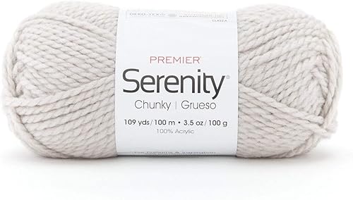 Vista 21 de Premier Yarns Serenity - Sólidos gruesos, acrílico, peso voluminoso, humo, 3.5 onzas, 109 yardas 700-41 Humo