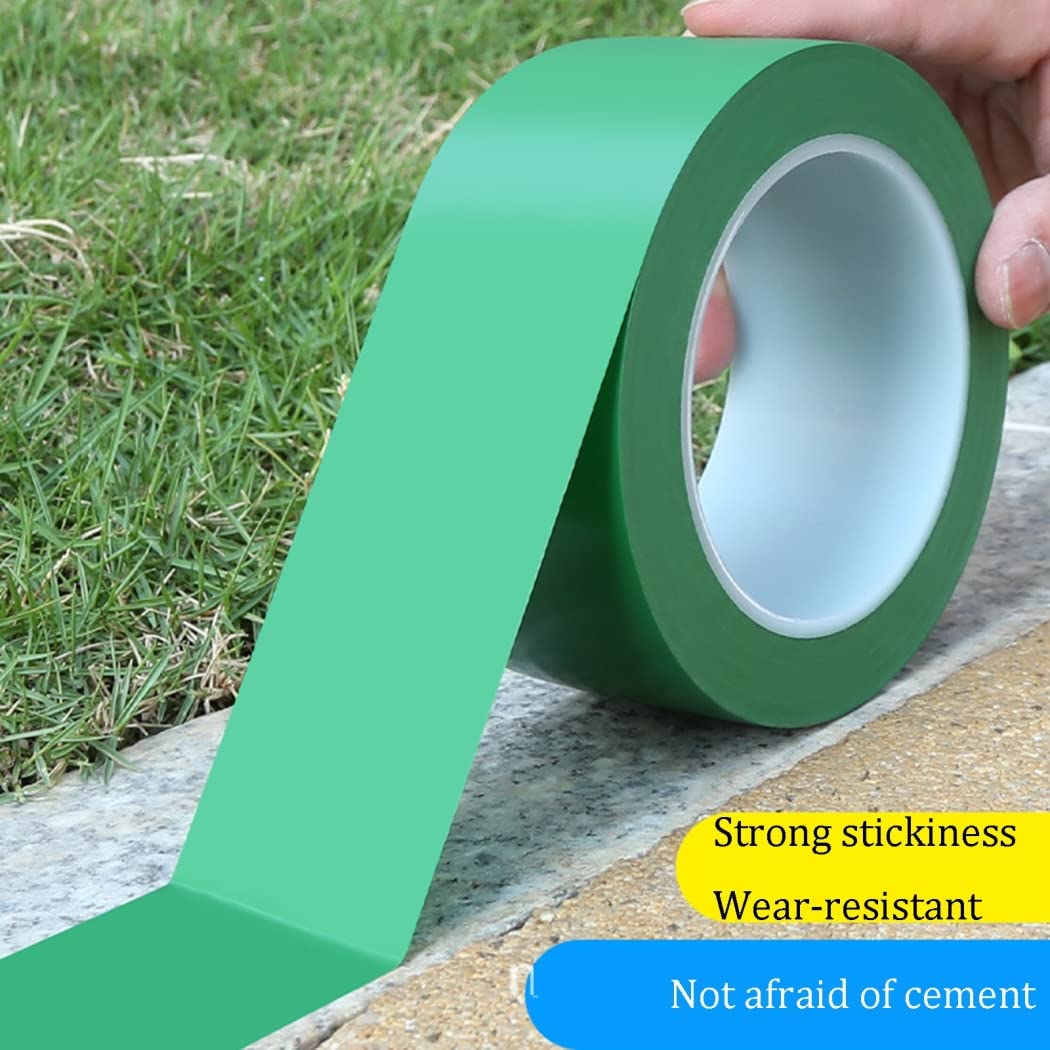 Cinta de señalización para suelos, Cinta de barrera advertencia peligro multicolor 100 mm x 33 m(Green)