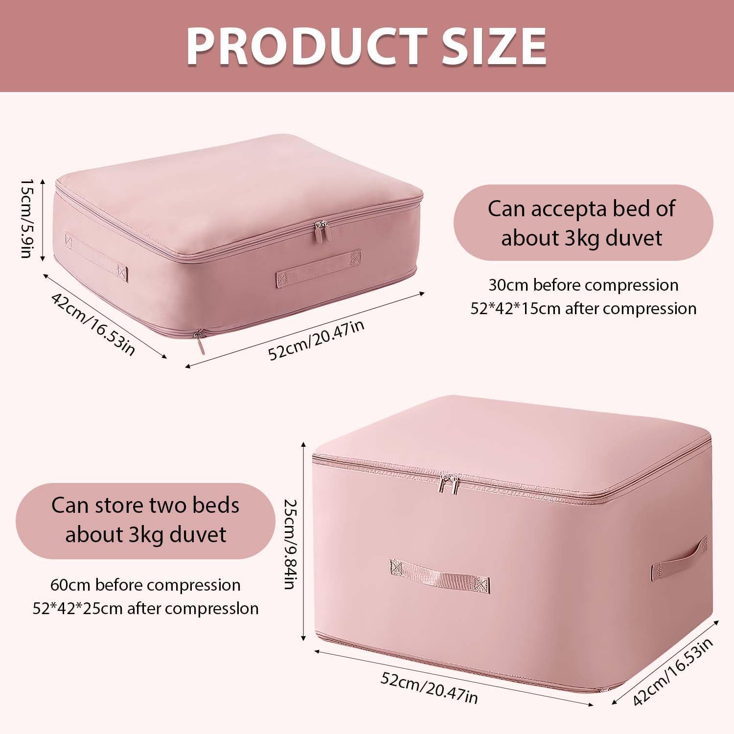 Platzsparender Selbstkompressions-Organizer – Für Decken, Bettwäsche, Größe 53,3x40,6x30,5 Cm, Aus Nylon, Wasserabweisend