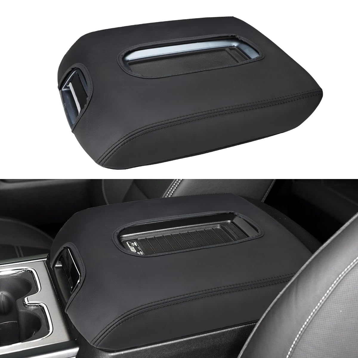 INTGET Center Console Armrest Cover for Chevy Silverado