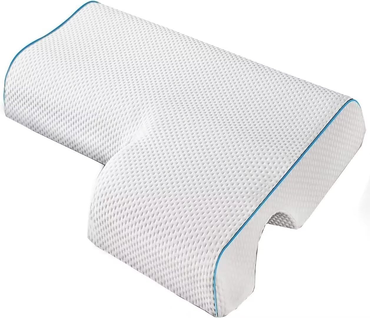 JACKGOLD Arched Cuddle Pillow,Couples Pillow with Slow Rebound and Breathable Memory Foam,Couple Cuddle Sleep Pillow for Anti Pressure Hand (Left)