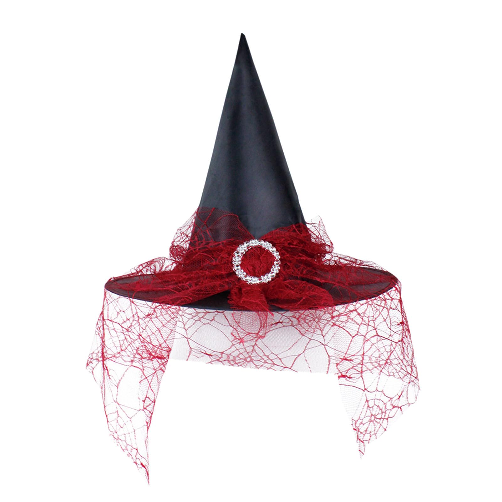 Decorative Props Adult Halloween Cosplay Headdress Hat Witch Children Hat Baseball Caps (Red, One Size)