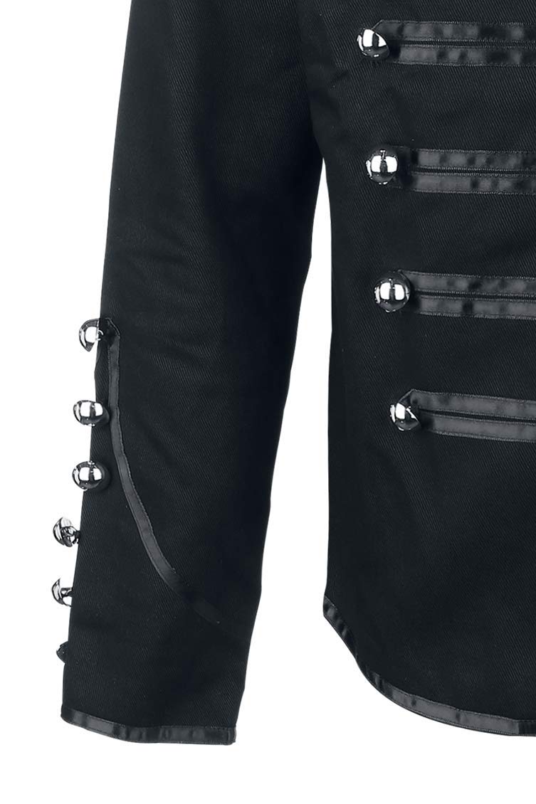 Banned Alternative Military Drummer Männer Uniformjacke schwarz Gothic, Industrial, Steampunk