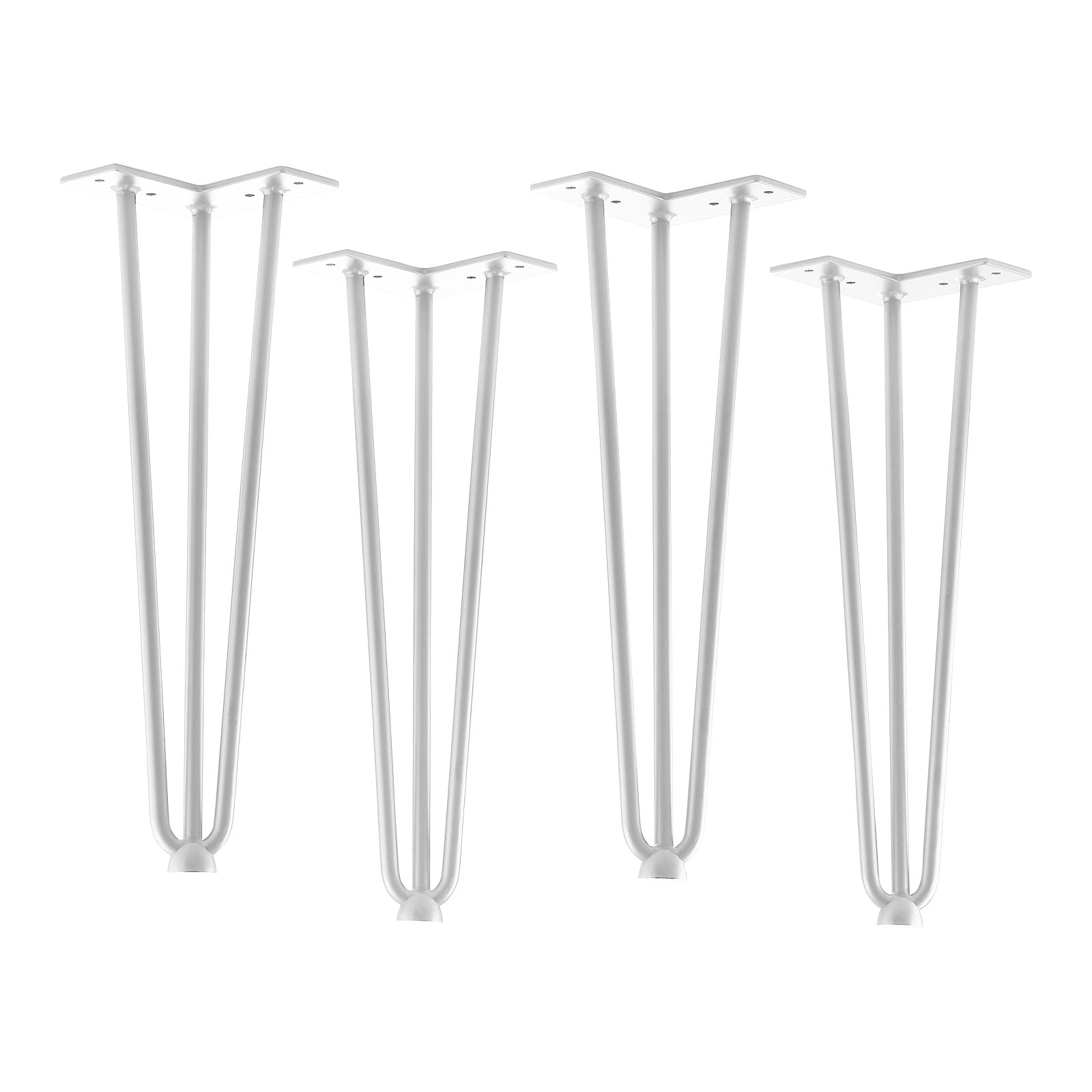 SOTECH 4 pezzi Gambe a forcella bianche 406 mm 3 montanti a per mobili