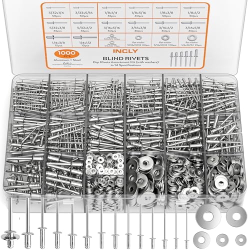 Front Sunroof Sunshade Will Not Latch or is Difficult to Latch in the Closed Position - 2010-2017 Buick Chevrolet GMC Saturn 4 INCLY 1000PCS Aluminum Pop Rivets Assortment Kit, 14 Sizes Pop Rivets (3/32' 1/8' 5/32' 3/16' 1/4') with 5 Size 304 Stainless Steel Backup Washers, Assorted Blind Rivets for Metal with Storage Case