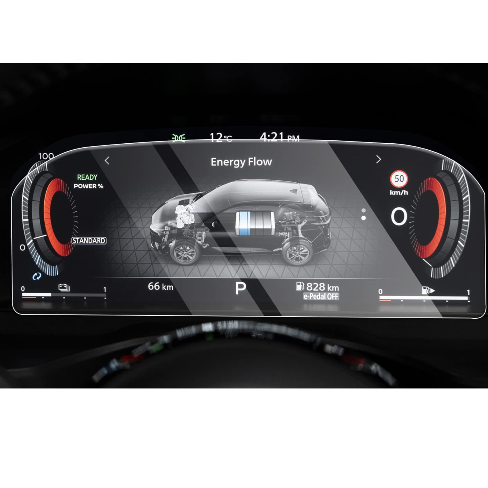 Film Protection écran Verre Trempé 9H Pour Nissan Qashqai J12/Juke/X-Trail - 12,3 Pouces TFT - Anti-rayures Et Empreintes
