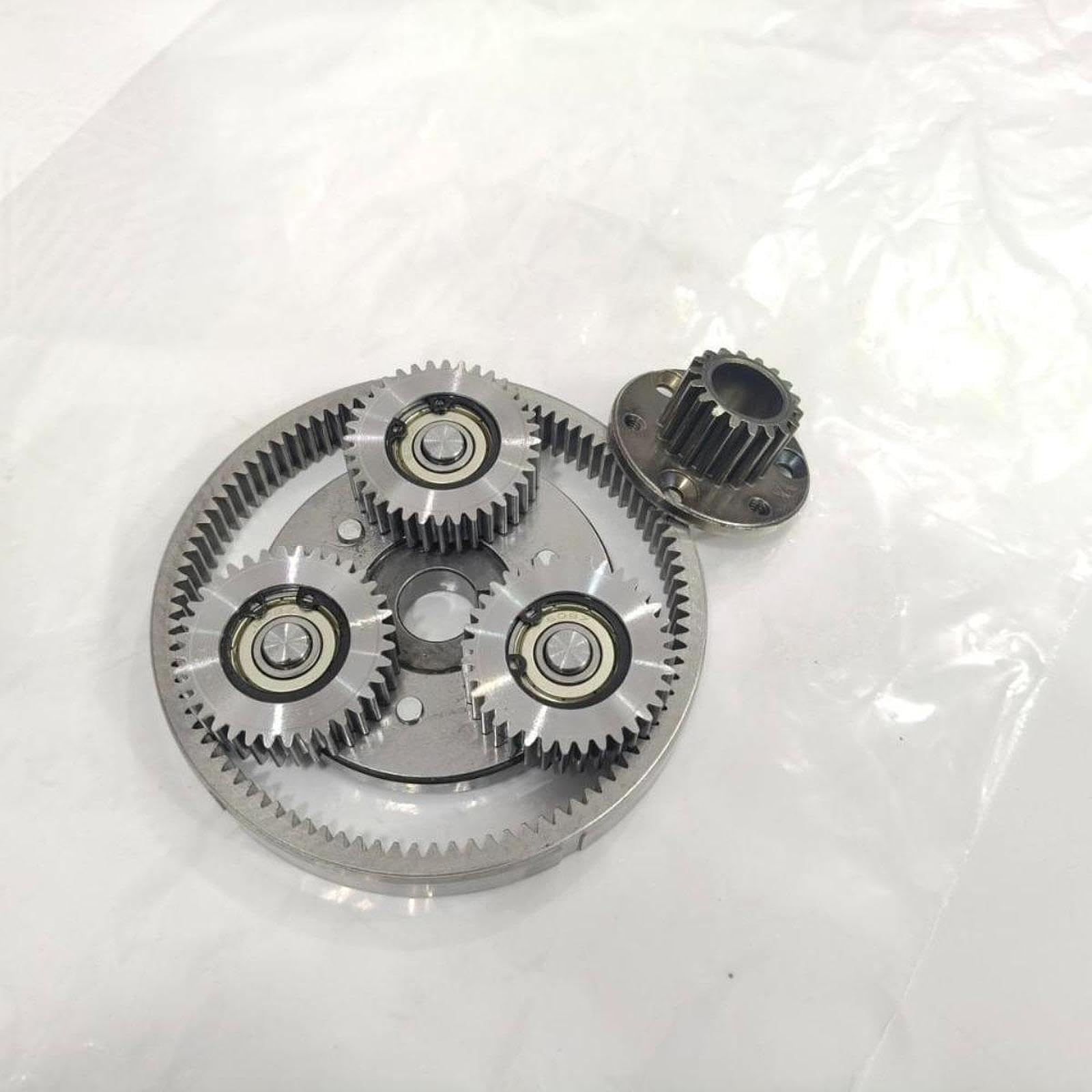 3 Teiliges Getriebeset für E Bike Motoren, Planetenlager, 36T Stahl, Robuste Metallkonstruktion, Einfache Montage, Tragbares Zubehör