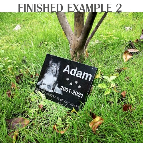 Image of ADFSTONE Pet Memorial Stones Personalized Dog Remembrance Gifts, Customized Cat Picture Grieving Plaque, DIY Gravestone, Custom Sympathy Photo Gift, Animal Grave Markers, Little Tombstones