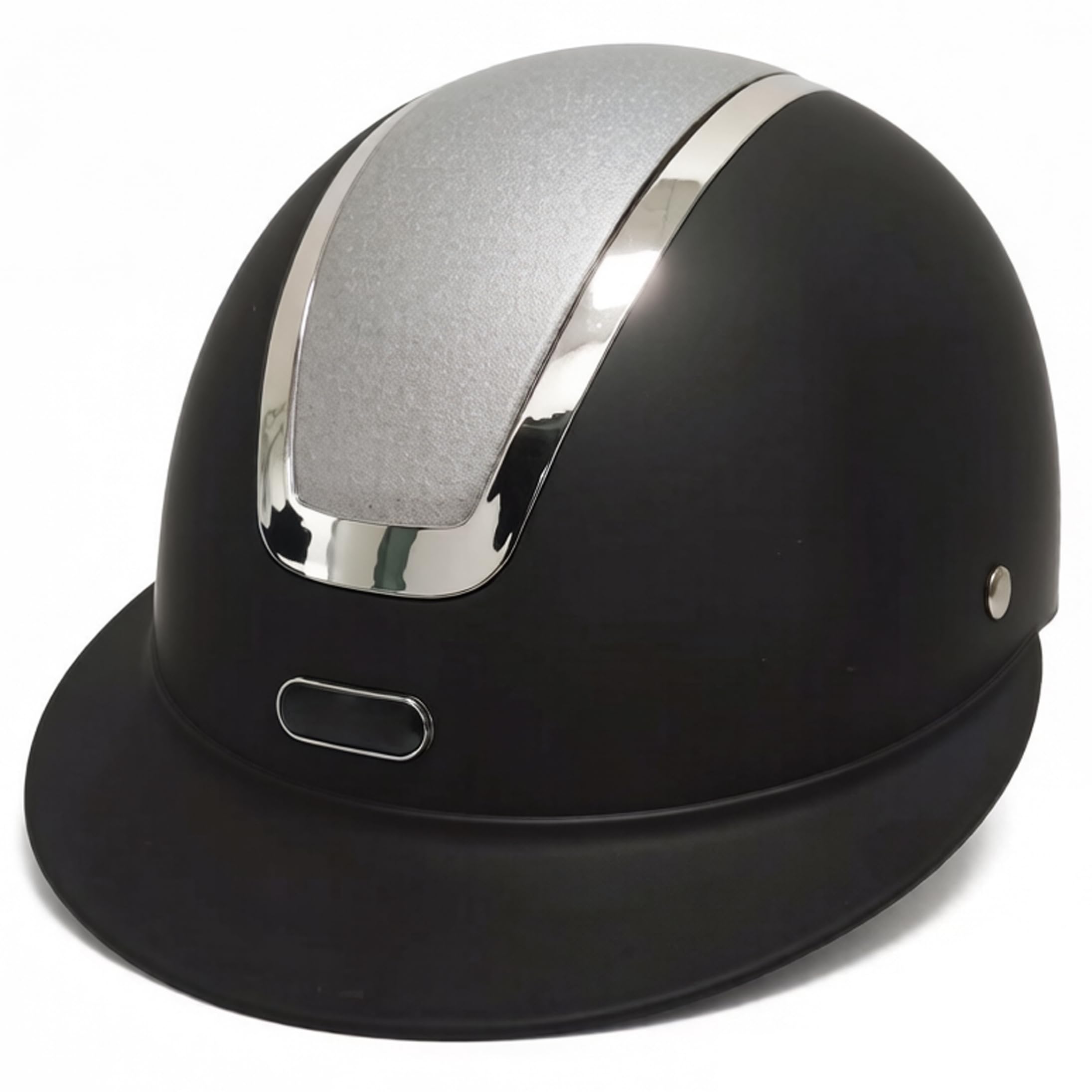 Casco da Equitazione, Casco da Equitazione per Bambini Resistente agli Urti per Allenamento all'aperto - Nero Opaco, vestibilità Regolabile 48-52 cm