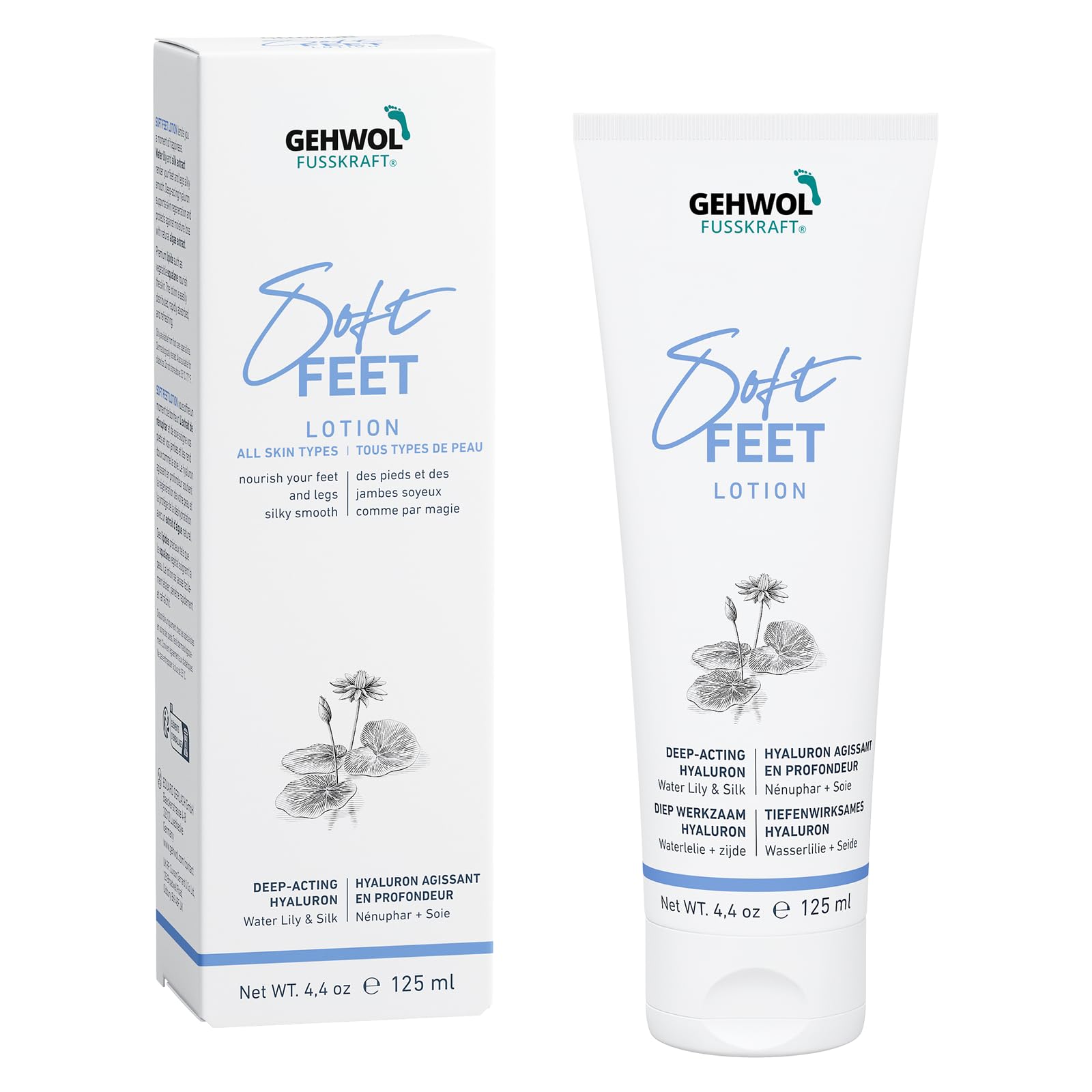 GEHWOL Soft Feet Lotion, Water Lily, 4.4 Ounce (Pack of 1)
