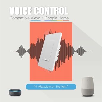 MOES 2nd Generation Zigbee Smart Switches, No Netural Wire, Require MOES Zigbee Hub Inteligente Single Pole Light Switch, Compatible with Alexa Google Assistant, Support Tuya Smart Life