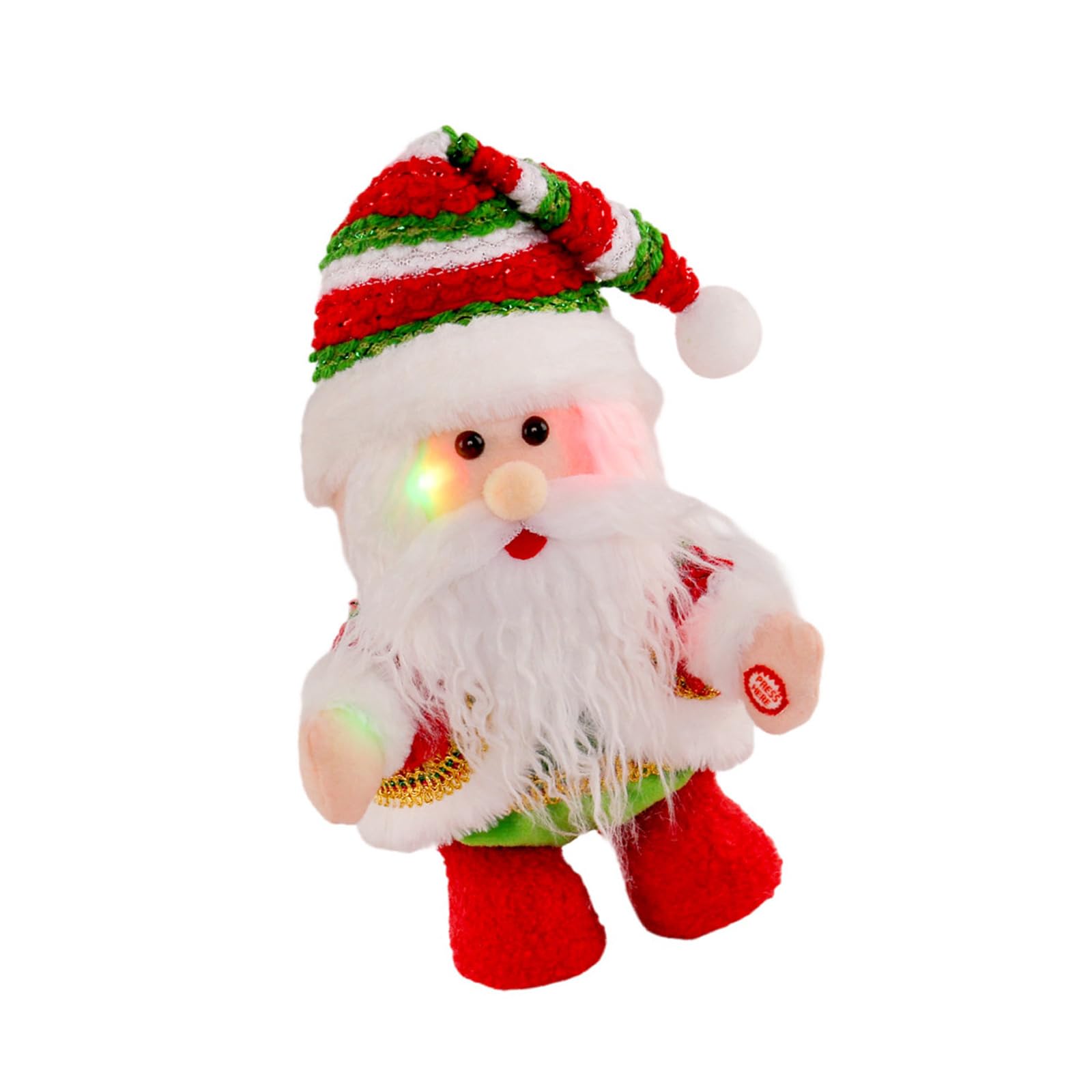 Père Noël dansant musical doté d'effets lumineux multicolores pour animation intérieure