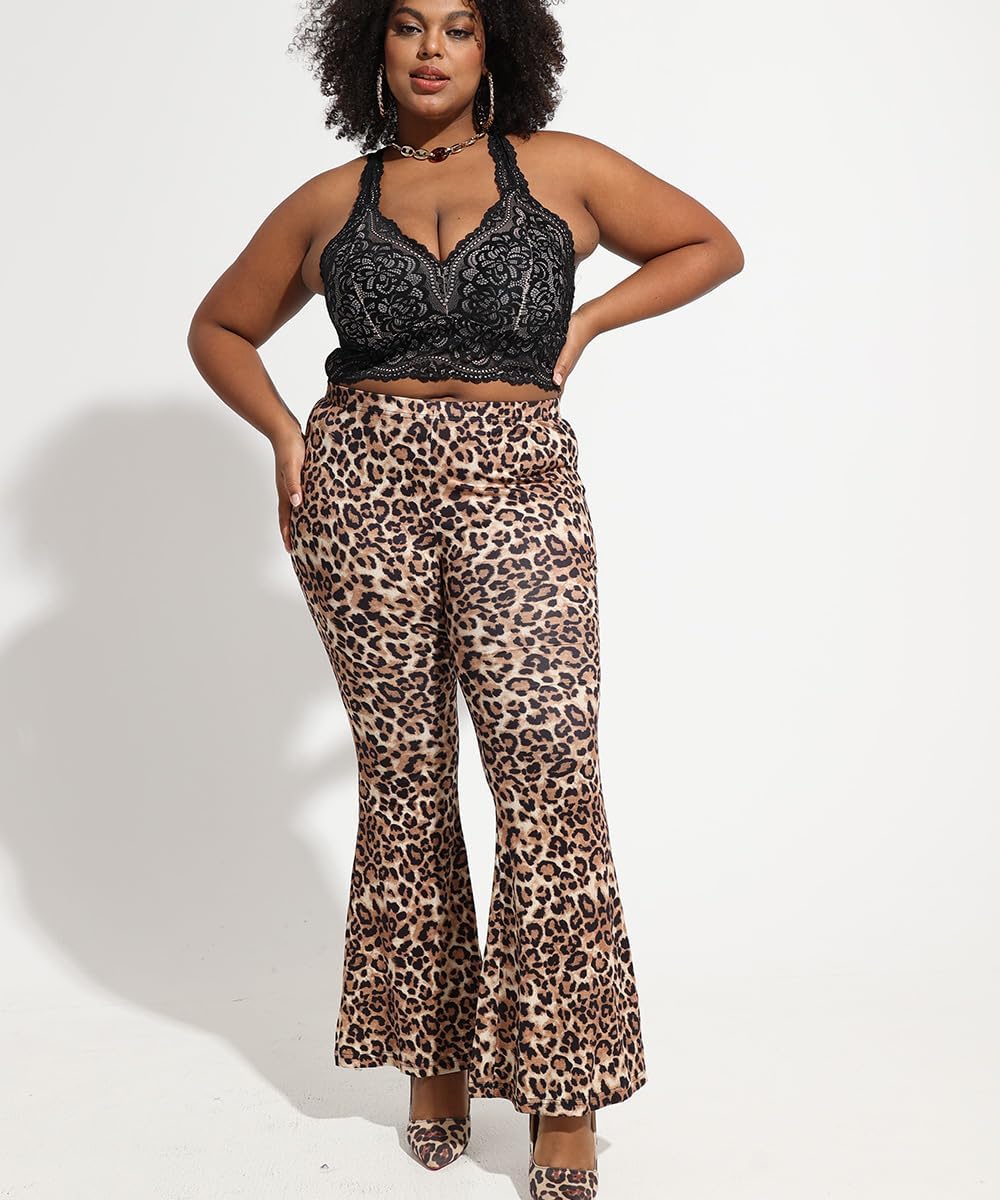 RITERA Plus Size Pants for Women Long Flared Pants Oversized Boot Cut Leggings Tummy Control Bell-Bottoms Basic Tight - Image 2