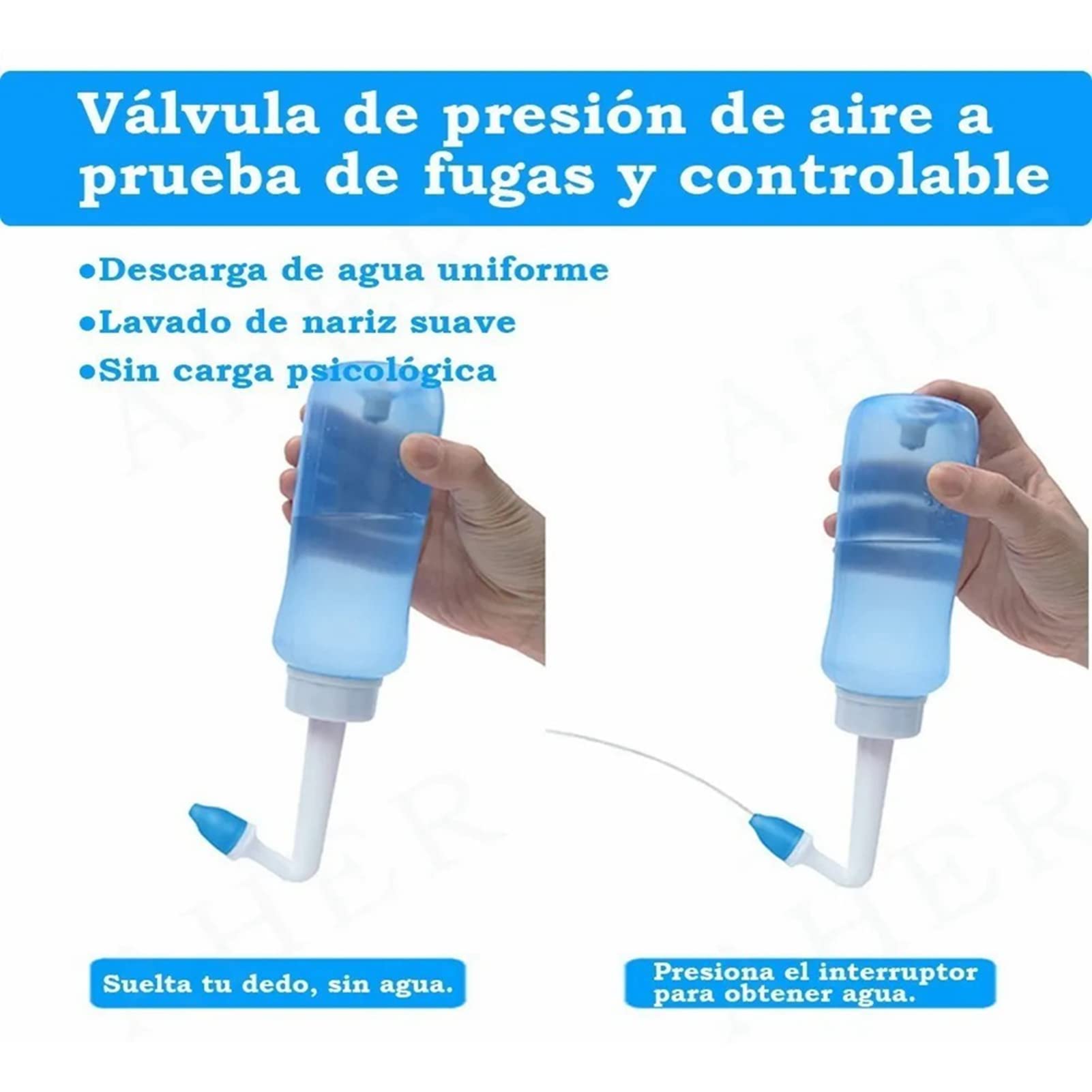 Neti Pot, Kit De Rinçage Nasal Nettoyant Pour Lavage du Nez, Bouteille De Rinçage Pour le Nez De 300 Ml De Qualité Alimentaire Nettoyant Pour Système D'irrigation Nasale Pour Enfants Adultes