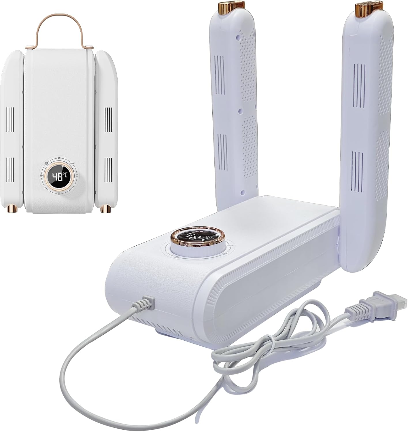 Boot Dryer for Work Boots，Shoe Dryer with Heat Blower， Shoe Dryers for Sneakers, Doubles as Glove, Helmet & Boxing Glove Dryer- Helps Reduce Odor(white)