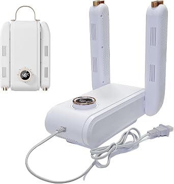 Boot Dryer for Work Boots,Shoe Dryer with Heat Blower, Shoe Dryers for Sneakers, Doubles as Glove, Helmet & Boxing Glove Dryer- Helps Reduce Odorwhite