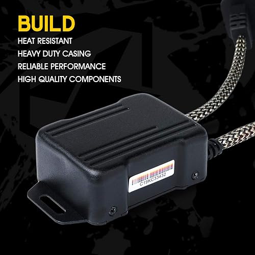 Miniatura 4 de Xprite Adaptador antiparpadeo de luz Canbus  Solución sin errores de decodificador de resistencia para H13 (1 par)