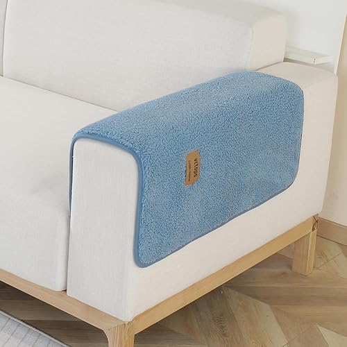 Miniatura 4 de vctops Fundas para sofá de forro polar sherpa, funda de sofá modular de felpa súper suave y cálida, funda antideslizante de lujo, protector de