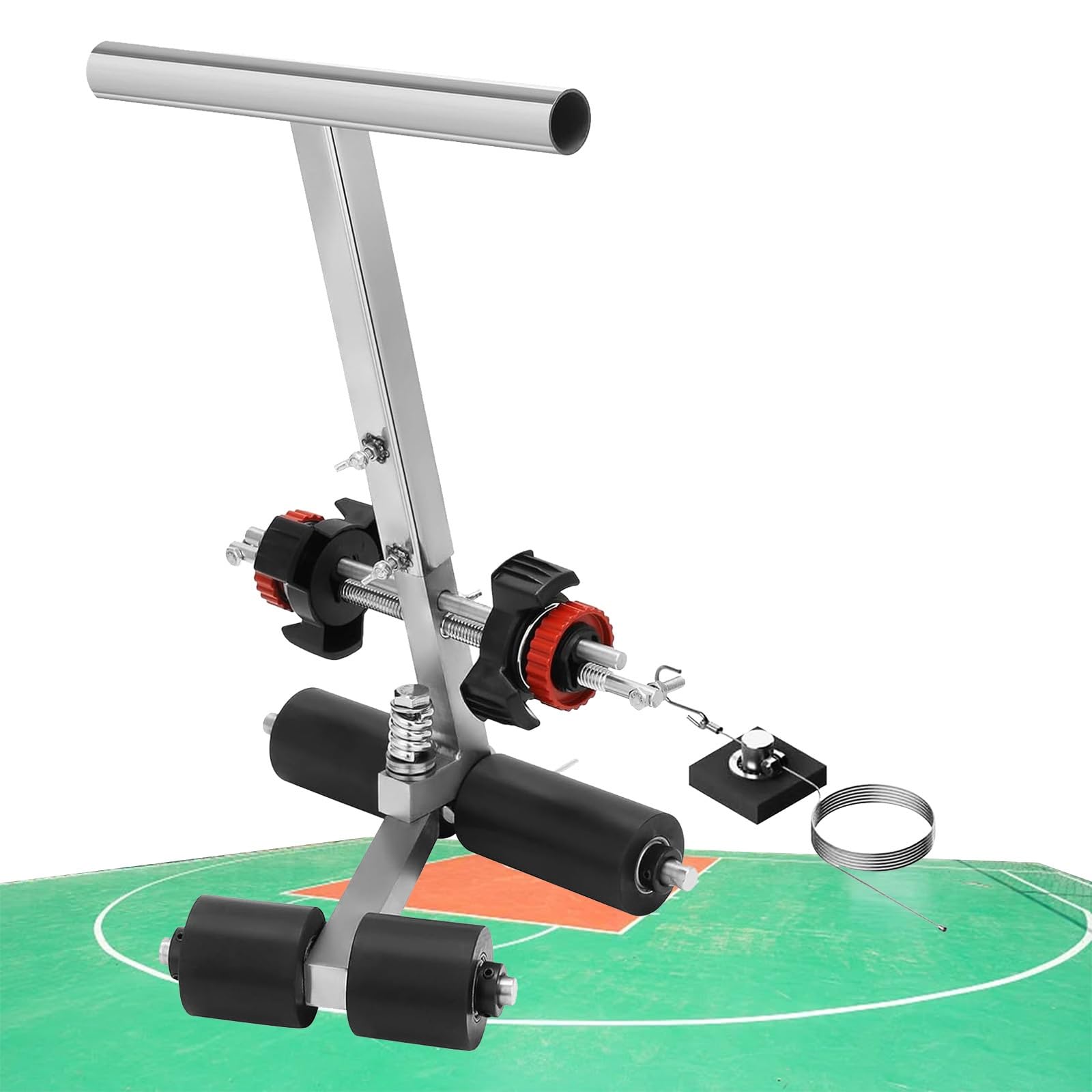 Machine de marquage au sol, kit de ligne réglable pour terrains de basket-ball, outil de poussée manuelle pour tracer des lignes sur les routes et les terrains de jeux, idéal pour les usines et les