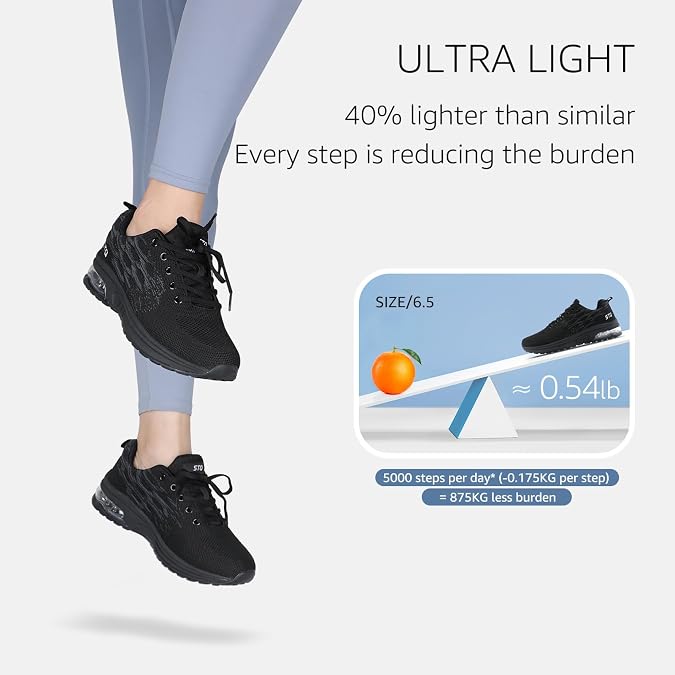 STQ Womens Running Shoes Non Slip Athletic Tennis Walking Workout Sneakers