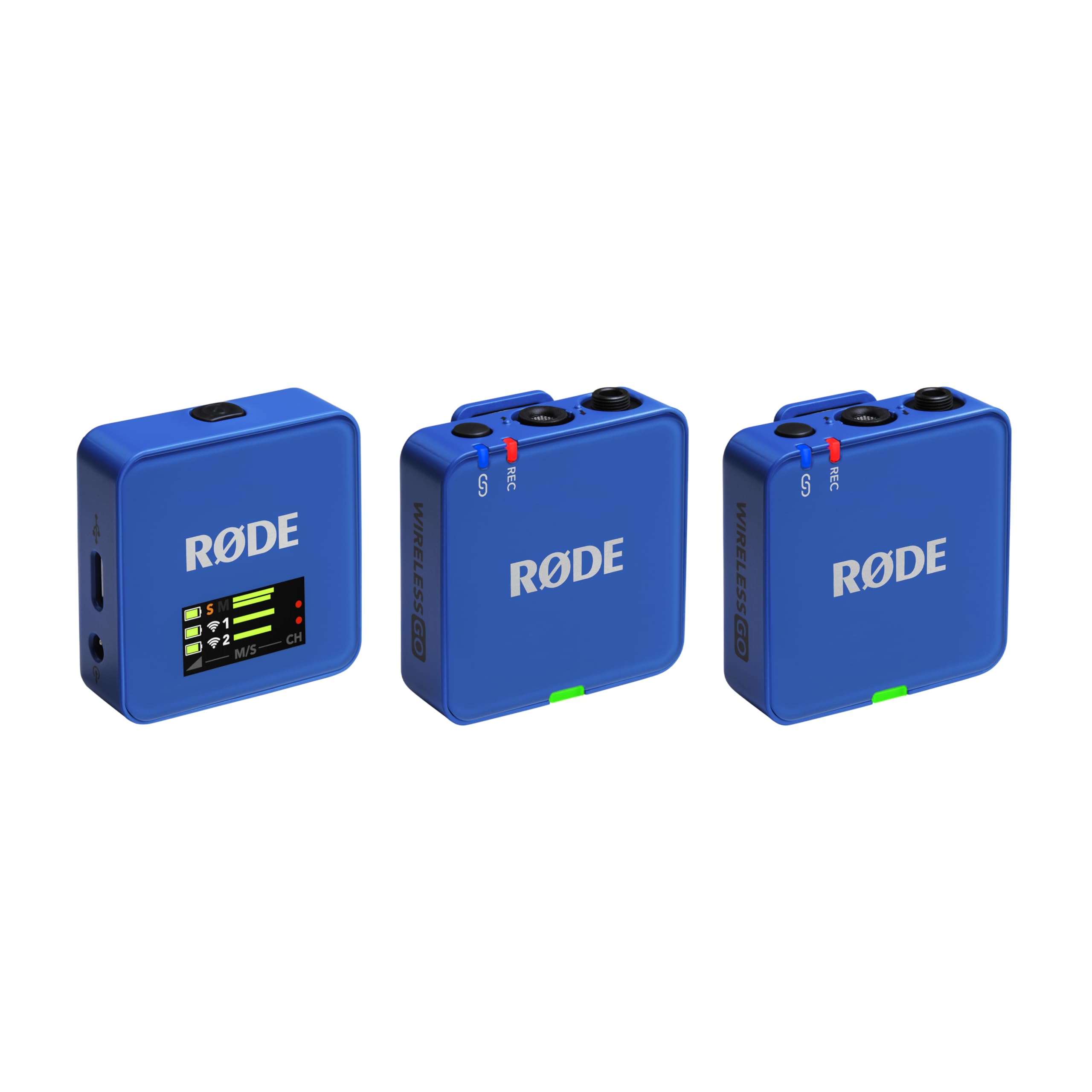 RØDE Wireless GO II Ultra-compact Dual-channel Wireless Microphone System with Built-in Microphones, On-board Recording and 200m Range for Filmmaking, Interviews and Content Creation: Wireless GO Gen 3 Cobalt