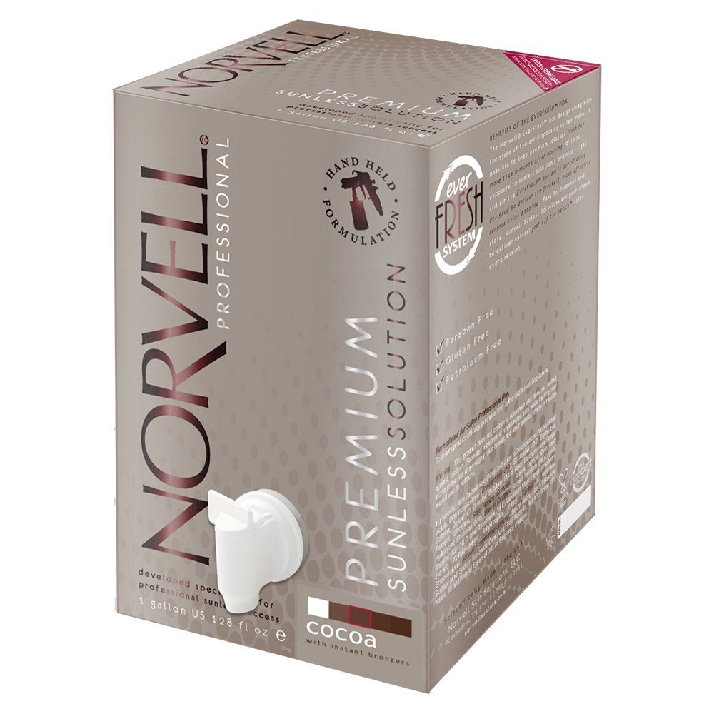 Norvell Cocoa Sunless Airbrush Spray Tanning Solution - Gallon