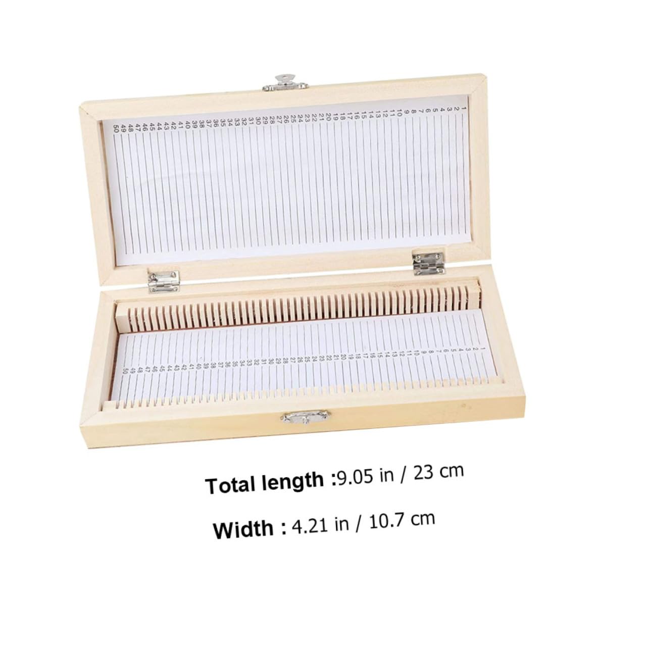 FUNOMOCYA Microscope Specimen Storage Wooden Numbered Slots Aesthetically Pleasing 50 Slides Capacity