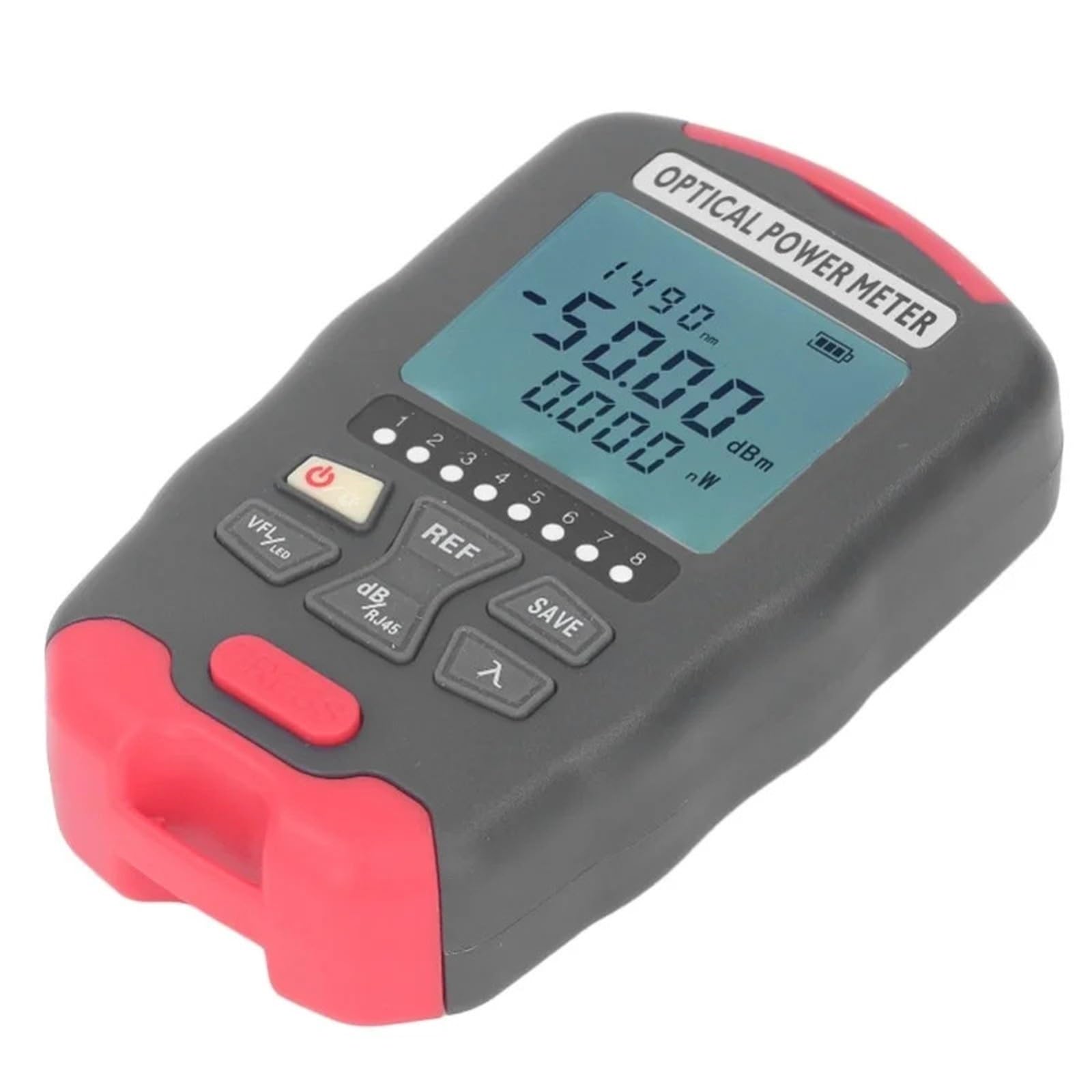 Tester per fibra ottica, Misuratore di potenza in fibra ottica da 30KM Tester per cavi netti VFL a luce rossa a LED -50 - +26dBm