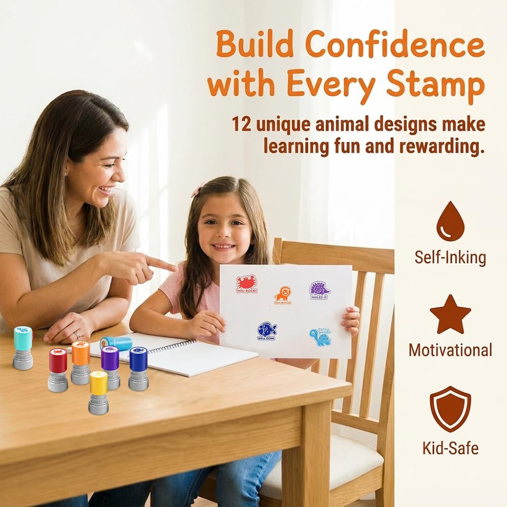 12 PCS Teacher Stamps Set - Image 2