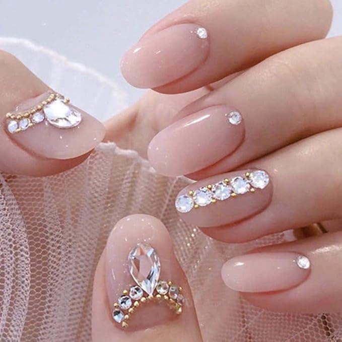 Amazon Com Evazen Oval Rhinestone False Nails Nude Pink Short Fake Nails Ballerina Natural Acrylic Artificial Press On Nails Daily For Women Pack Of 24 Beauty Personal Care Amazon Com Evazen Oval Rhinestone False Nails Nude Pink Short Fake Nails Ballerina Natural Acrylic Artificial Press On Nails Daily For Women Pack Of 24 Beauty Personal Care