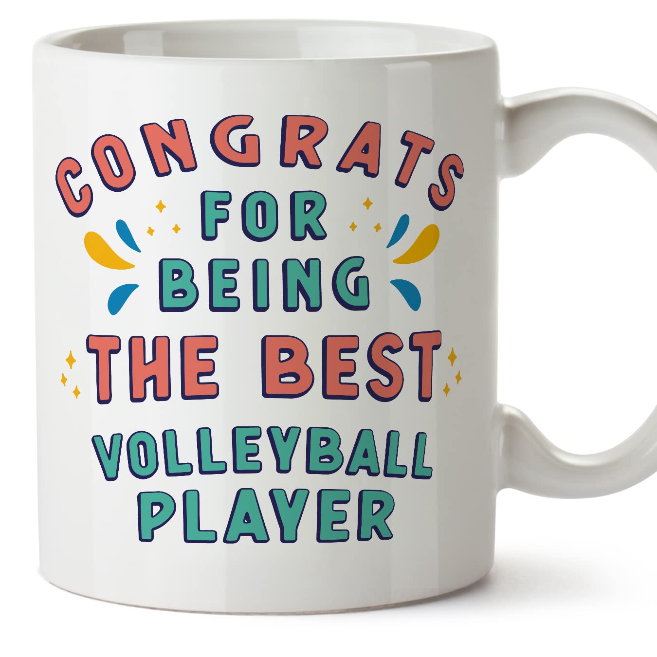 MUGFFINS Volleyball Player Mug - in English - Congrats for Being The Best - Funny Gift for Colleagues - Ceramic 11oz Mug
